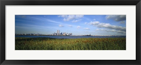 Framed Buildings at the waterfront, New Jersey, New York City, New York State, USA Print