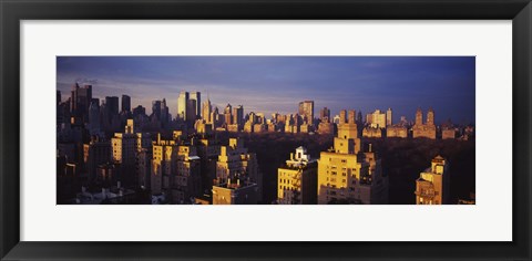 Framed High angle view of a cityscape, Central Park, Manhattan, New York City, New York State Print