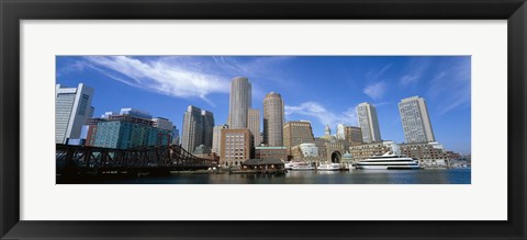 Framed Skyscrapers at the waterfront, Boston, Massachusetts Print