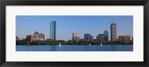 Framed Buildings at the waterfront, Back Bay, Boston, Massachusetts, USA Print