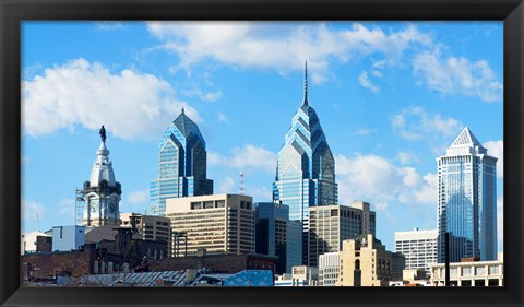 Framed Skyscrapers in a city, Liberty Place, Philadelphia, Pennsylvania, USA Print