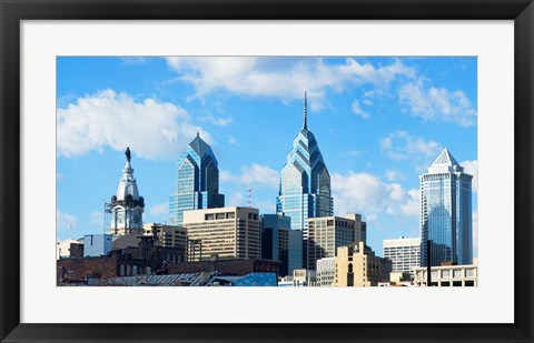 Framed Skyscrapers in a city, Liberty Place, Philadelphia, Pennsylvania, USA Print