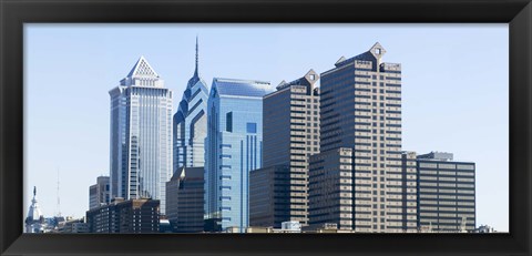 Framed Close up of skyscrapers in Philadelphia, Pennsylvania, USA Print