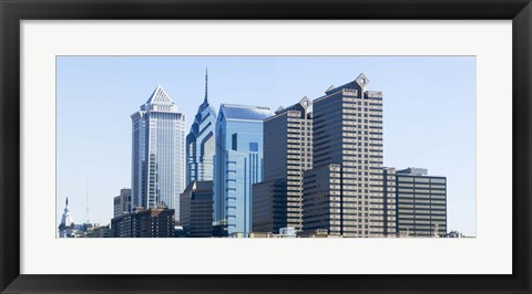 Framed Close up of skyscrapers in Philadelphia, Pennsylvania, USA Print