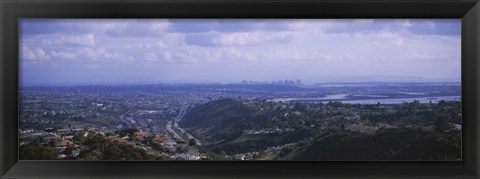 Framed High angle view of a bridge, Coronado Bridge, San Diego, California, USA Print