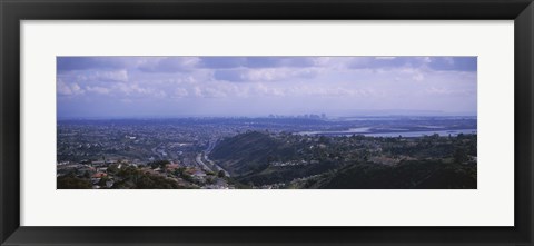 Framed High angle view of a bridge, Coronado Bridge, San Diego, California, USA Print