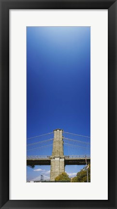 Framed Brooklyn Bridge from as Distance, Manhattan, New York City Print