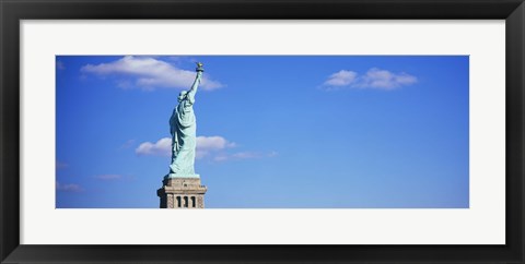 Framed Low angle view of a statue, Statue of Liberty, Liberty State Park, Liberty Island, New York City, New York State, USA Print