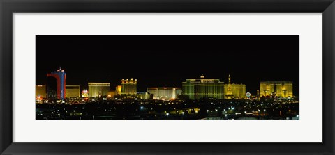 Framed Las Vegas, Nevada at night Print