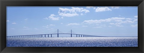 Framed Sunshine Skyway Bridge, Tampa Bay, Florida Print