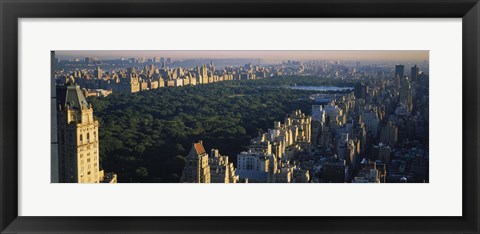 Framed Central Park and Manhattan, New York City Print