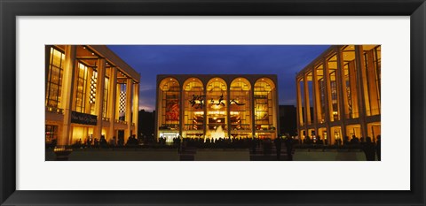 Framed Entertainment building lit up at night, Lincoln Center, Manhattan, New York City, New York State, USA Print