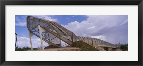 Framed Pedestrian bridge over a river, Snake Bridge, Tucson, Arizona, USA Print