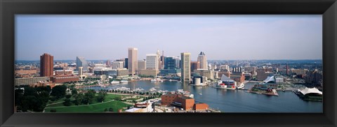 Framed Skyscrapers in a city, Baltimore, Maryland Print