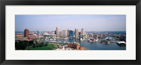 Framed Skyscrapers in a city, Baltimore, Maryland Print