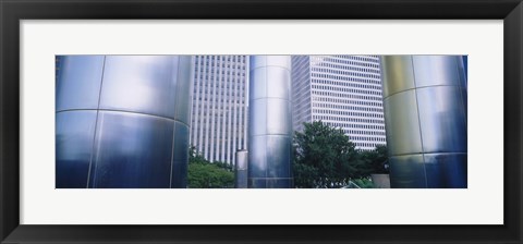 Framed Columns of a building, Downtown District, Houston, Texas, USA Print