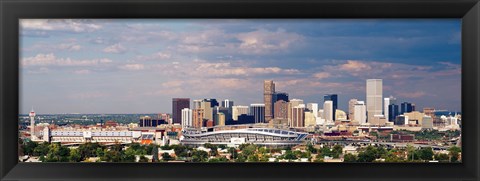 Framed Skyline with Invesco Stadium, Denver, Colorado, USA Print