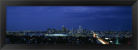 Framed High angle view of a city, Denver, Colorado Print