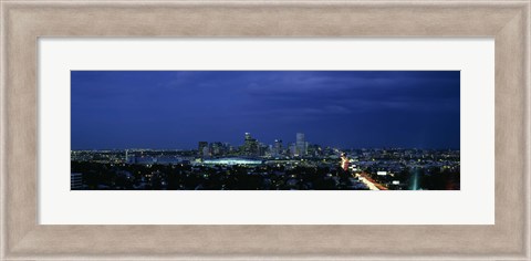 Framed High angle view of a city, Denver, Colorado Print