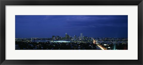 Framed High angle view of a city, Denver, Colorado Print