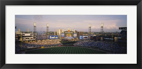 Framed High angle view of spectators in a stadium, U.S. Cellular Field, Chicago, Illinois, USA Print