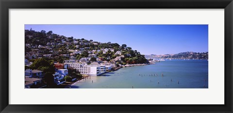 Framed City at the coast, Sausalito, Marin County, California, USA Print