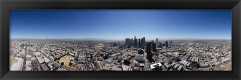 Framed 360 degree view of a city, City Of Los Angeles, Los Angeles County, California, USA Print