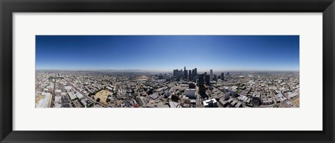 Framed 360 degree view of a city, City Of Los Angeles, Los Angeles County, California, USA Print