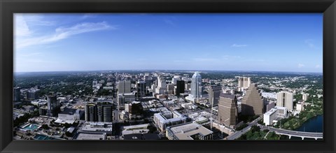 Framed High angle view of a city, Austin, Texas, USA Print