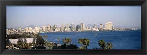 Framed City at the waterfront, San Diego, San Diego Bay, California Print