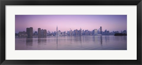 Framed Buildings at the waterfront viewed from Queens, Empire State Building, Midtown Manhattan, New York City, New York State, USA Print