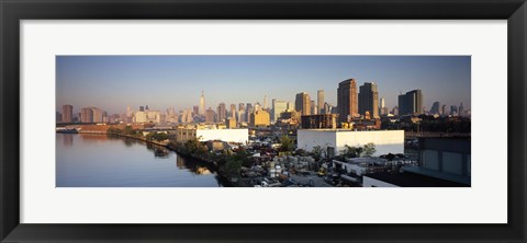 Framed Buildings at the waterfront, Midtown Manhattan, Manhattan, New York City, New York State, USA Print