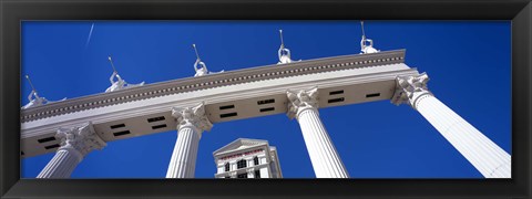 Framed Low angle view of a hotel, Caesars Palace, The Las Vegas Strip, Las Vegas, Nevada, USA Print