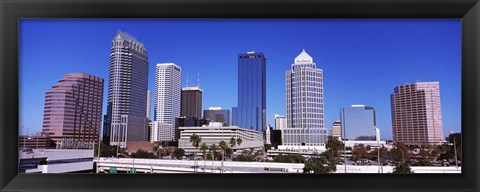 Framed Skyscrapers in a city, Tampa, Florida, USA Print