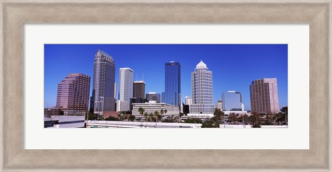 Framed Skyscrapers in a city, Tampa, Florida, USA Print