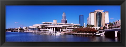 Framed Skyscrapers at the waterfront, Tampa, Florida, USA Print