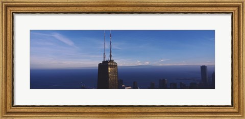 Framed Skyscrapers in a city, Hancock Building, Chicago, Cook County, Illinois, USA Print