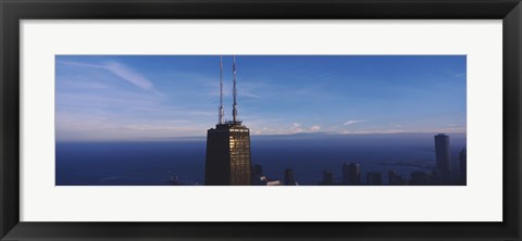 Framed Skyscrapers in a city, Hancock Building, Chicago, Cook County, Illinois, USA Print