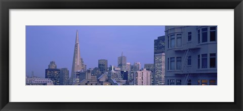 Framed San Francisco Skyline at Dusk Print