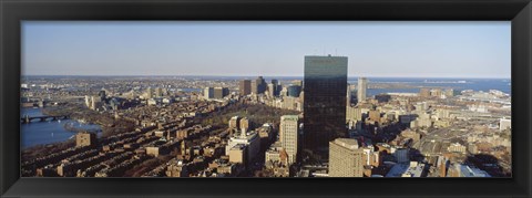 Framed Aerial View of Boston, Massachusetts Print