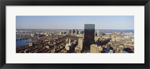 Framed Aerial View of Boston, Massachusetts Print