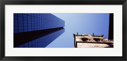 Framed Low angle view of the Hancock Building and Trinity Church, Boston, Suffolk County, Massachusetts, USA Print