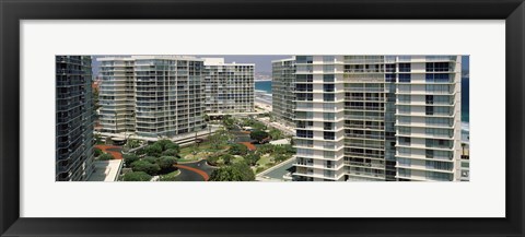 Framed Condos in a city, San Diego, California, USA Print