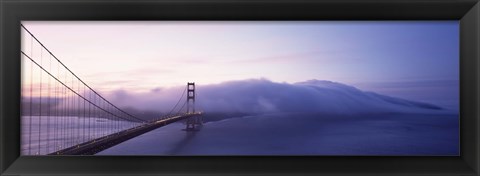 Framed Bridge across the sea, Golden Gate Bridge, San Francisco, California, USA Print