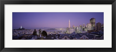 Framed View of San Francisco from Nob Hill, California Print