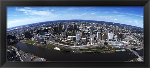 Framed Bird&#39;s Eye view of Newark, New Jersey Print