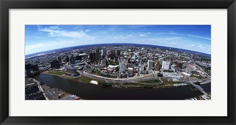 Framed Bird&#39;s Eye view of Newark, New Jersey Print