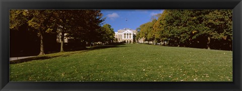 Framed Lawn in front of a building, Bascom Hall, Bascom Hill, University of Wisconsin, Madison, Dane County, Wisconsin, USA Print