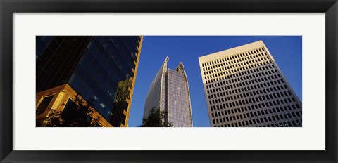 Framed Skyscrapers in a city, Atlanta, Fulton County, Georgia Print