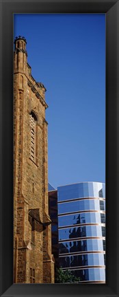 Framed Skyscrapers in a city, Presbyterian Church, Midtown plaza, Atlanta, Fulton County, Georgia, USA Print